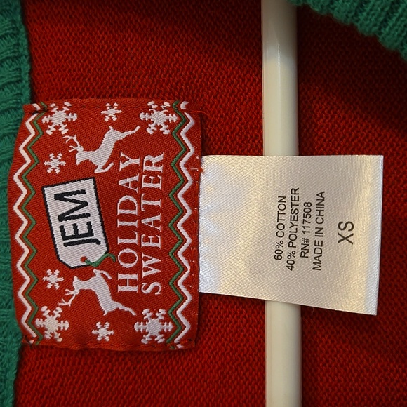 Jem Holiday Sweater Sloth Ugly Christmas Sweater Juniors Size XS - Picture 4 of 6